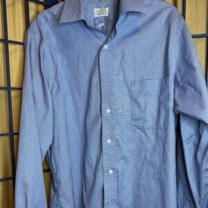 Eagle Shirtmakers Men’s Blue Check Button Down Shirt Made in USA XL
